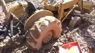 Harbor Freight 12000 winch pulling stuck tractor