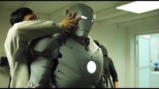 3D printed Iron Man Mark III armor with motorized flaps & LED lights, Real life size MK 3 suit model