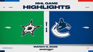 NHL Highlights | Stars vs. Canucks - March 9, 2025