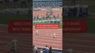 Athletes refuse podium after competing against biological male #shorts #news #us #fox #sports
