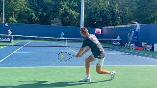 Sebastian Korda (w/ Felix Auger Aliassime) - Court Level Practice