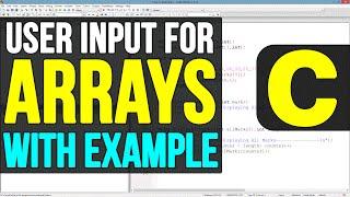 Array User Input in C Programming Language Video Tutorials