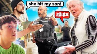 Random Grandma Hit My Son, I Called Police! (FV Hibachi Dinner Storytime)