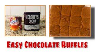 CONDENSED MILK CHOCOLATE RUFFLES | EASY RECIPE | 2 INGREDIENTS ONLY | #MnELegit