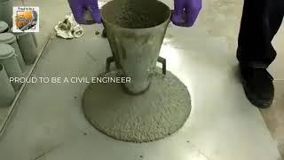 Slump Flow Test on Self Compacting Concrete