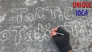 write on concrete using drill bit?