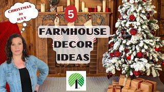 ((5)) CHRISTMAS in JULY DECOR IDEAS TO TRY NOW!!! | FARMHOUSE | DOLLAR TREE