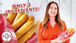 3-Ingredient Soft Breadsticks Recipe (No Yeast)