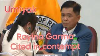 COL Royina Garma  Pina Cited in contempt ni Cong Paduano dahil sa pagsunungalin.