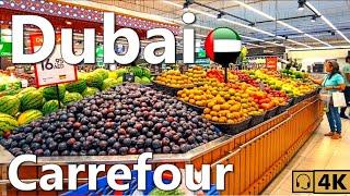 Prices in Dubai Hypermarkets Carrefour Full Review Walking Tour 2023 4K. United Arab Emirates 