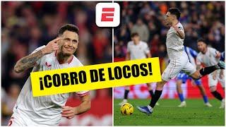 LUCAS OCAMPOS, nivel leyenda. Magistral cobro de penal "SIN VER" para el Sevilla vs Alavés | La Liga