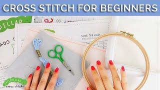 How to Cross Stitch for Beginners - the Basics! | Caterpillar Cross Stitch