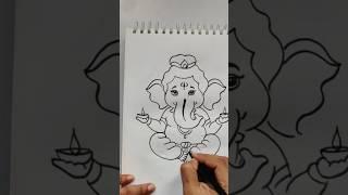 Quick simple and easy drawing of lord Ganesha/ How to draw ganpati bappa step by step