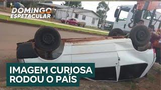 Acompanhe o mistério do carro de capotou ‘sozinho’ no Paraná