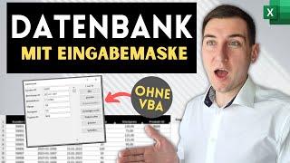 Excel Datenbank erstellen - mit Eingabemaske und Suchfunktion [OHNE VBA, Vorlage]