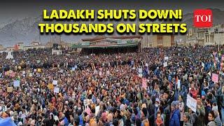 "Ladakh Erupts in Icy Shutdown: Why Thousands Storm Streets in Biting Cold? Kargil | Statehood