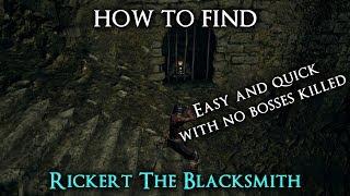 Rickert of Vinheim Location [From Firelink Shrine] EARLIEST BLACKSMITH - DS Remastered