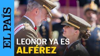 La PRINCESA LEONOR recibe de manos del REY FELIPE VI la Gran Cruz del Mérito Militar | EL PAÍS