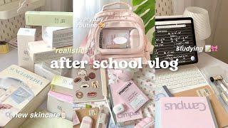 *realistic* AFTER SCHOOL VLOG everyday routine, studying, skincare, going out ️