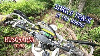 Riding my new single track! - 2 stroke dirt bike - 2023 Husqvarna te150