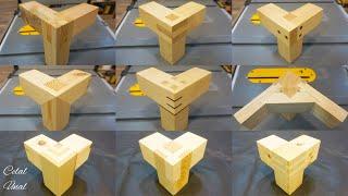 10 Woodworking joints / Corner wood joining techniques