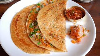 Wheat onion dosa in 10min | Instant crispy Dosa recipe | wheat flour dosa | Atta dosa recipe