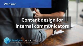 Content design for internal communications