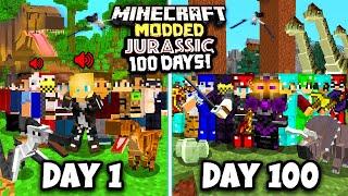 I Spent 100 Days in a Minecraft MODDED YOUTUBER SMP!!! This is what happened...