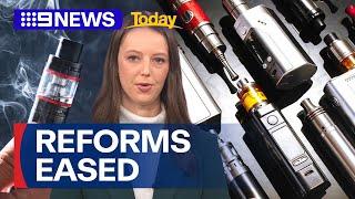 Adults allowed to buy vapes without prescription, watering down reforms | 9 News Australia