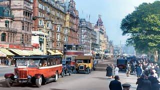 Edinburgh, Scotland 1930s in color [60fps,Remastered] w/sound design Added