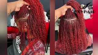 Micro Twist Loc Extensions Using Afro Kinky Bulk 100% Human Hair ft EXYHAIR #dreadlocks #locs