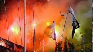 Gladbacher Pyroshow in Sarajevo (FK Sarajevo - Mönchengladbach; 21.08.14)