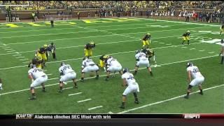 Trumpy Rushes 20 Yards to Michigan's 10