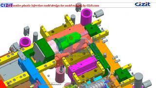 Automotive plastic injection mold design for mold making by Cizit com