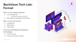 Welcome to Backblaze Tech Lab!
