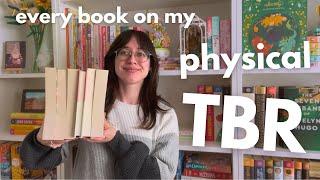 2025 Physical TBR  every book I haven't read + what I've read in the last year