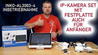 Kamera Überwachungsset auch für Anfänger ohne Vorkenntnisse! -INKO-AL3003-4 - WLAN ÜBERWACHUNGSSET