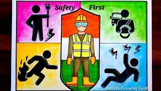 Safety Day Drawing / National Safety Day Drawing Easy/How to Draw National Safety Day poster #safety