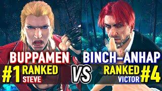 T8  BUPPAMEN (#1 Ranked Steve) vs BINCH-ANHAP (#4 Ranked Victor)  Tekken 8 High Level Gameplay