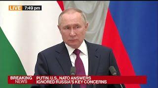 Putin Says U.S. Ignored Demands on Ukraine