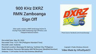 900 KHz DXRZ RMN Zamboanga Sign Off