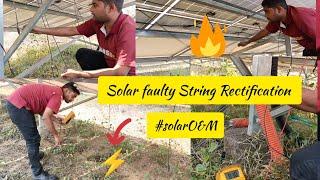 String fault rectification in Solar Plant | Operation & Maintenance Work in Solar Plant | #solar