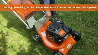 Unboxing, Assembling, and First Start of STIHL RM 248 T Petrol Lawn Mower - Bob The Tool Man