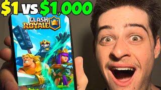 $1 VS $1,000 Clash Royale Account