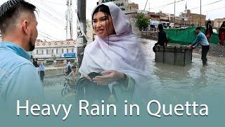 Heavy Rain in Hazara Town Quetta Pakistan 2023 | باران شدید در هزاره تاون کویته