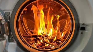 Fire Compilation  in a Washing Machine