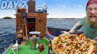 Wild  Mushrooms Catch & Cook - DAY 2 of 7 Waterworld Survival Challenge Season 2 Pirate Ship