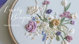 Lovely Bouquet Hand Embroidery Pattern | Healing