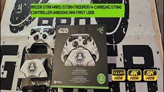 RAZER STAR WARS (STORMTROOPER) W-CHARGING STAND CONTROLLER UNBOXING AND FIRST LOOK 8K/4K/1440P/1080P