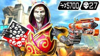 ASH 27 KILLS & 5700 DAMAGE IN JUST ONE GAME (Apex Legends Gameplay)